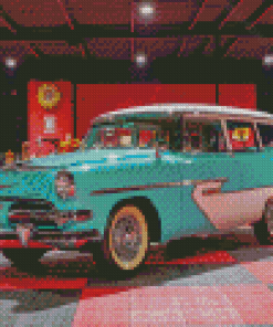 Blue 1956 Dodge Station Wagon Diamond Paintings