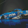 Blue Funny Car Drag Racing Diamond Paintings