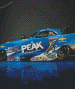 Blue Funny Car Drag Racing Diamond Paintings