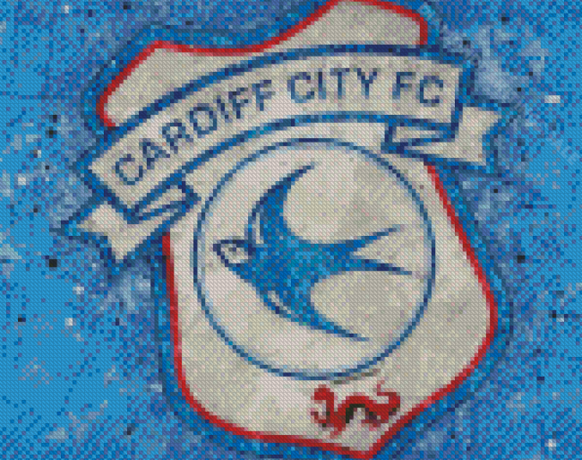 Cardiff City Football Logo Diamond Painting