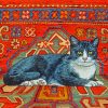 Cat And Persian Rug Diamond Painting