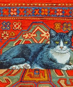 Cat And Persian Rug Diamond Painting