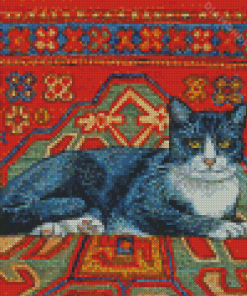 Cat And Persian Rug Diamond Paintings