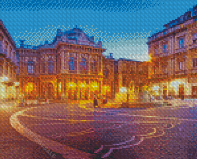 Catania Sicily Buildings At Night Diamond Paintings