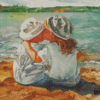 Children At The Seaside Art Diamond Paintings