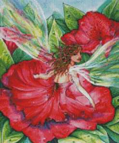 Fairy With Flowers Diamond Paintings
