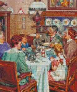 Family Dinner Harold Anderson Diamond Paintings
