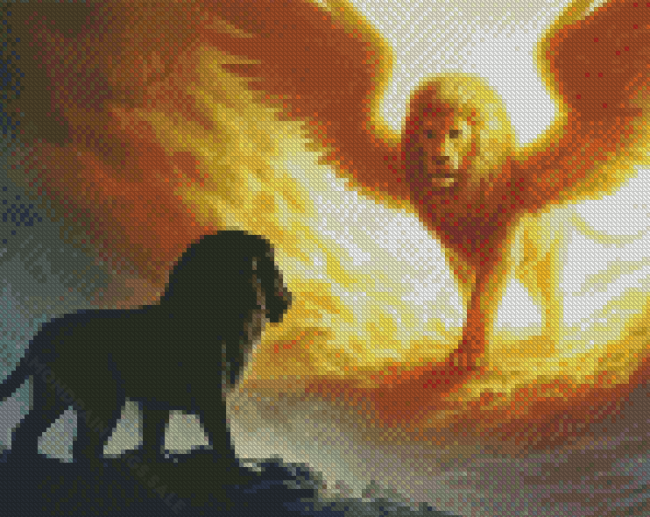 Fantasy Winged Lion Diamond Paintings