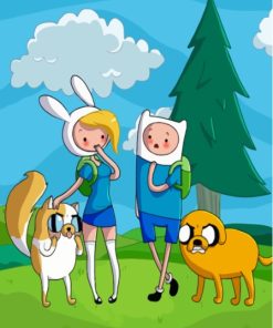 Fionna And Cake With Finn And Jake Diamond Painting