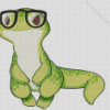 Gecko With Glasses Diamond Paintings