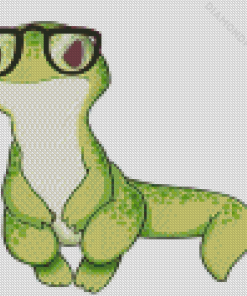 Gecko With Glasses Diamond Paintings