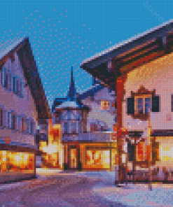 Germany Oberammergau In Snow Diamond Paintings
