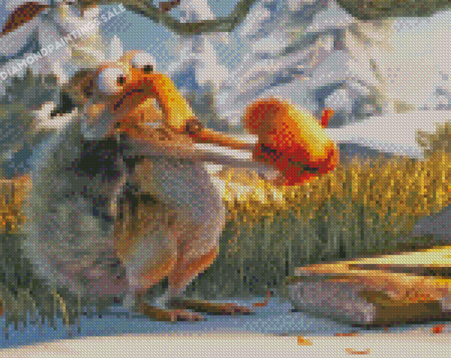 Ice Age Scrat Animated Movie Diamond Paintings