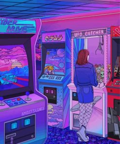 Illustration Arcade Game Diamond Painting