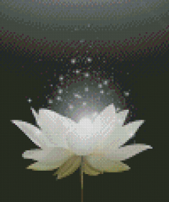 Magical White Lotus Diamond Paintings