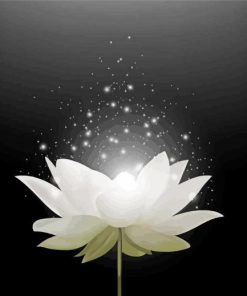Magical White Lotus Diamond Painting