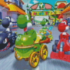 Mario Kart Dinosaurs Game Diamond Paintings