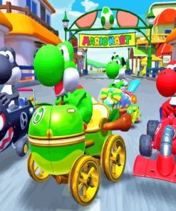 Mario Kart Dinosaurs Game Diamond Painting