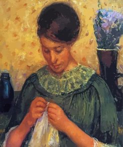 Mary Cassatt Woman Sewing Diamond Painting