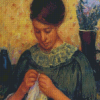 Mary Cassatt Woman Sewing Diamond Paintings