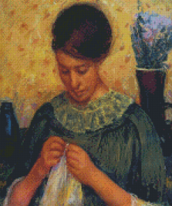 Mary Cassatt Woman Sewing Diamond Paintings