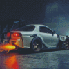 Mazda RX7 Shooting Flames Diamond Paintings