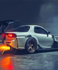 Mazda RX7 Shooting Flames Diamond Painting