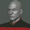 Monochrome Captain Picard Diamond Paintings