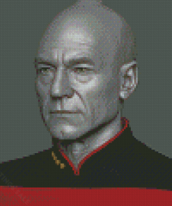 Monochrome Captain Picard Diamond Paintings