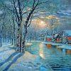 Moonlight Snowy River Diamond Painting