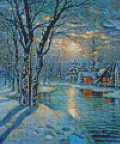 Moonlight Snowy River Diamond Paintings