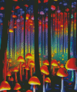 Mushroom Forest Diamond Paintings