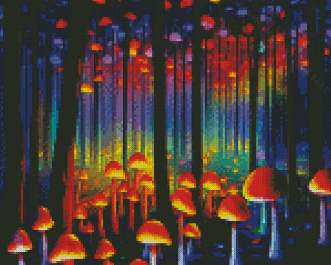 Mushroom Forest Diamond Paintings