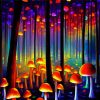 Mushroom Forest Diamond Painting