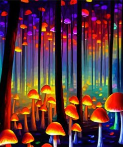 Mushroom Forest Diamond Painting