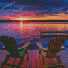 Muskoka Chairs At Sunset Diamond Paintings