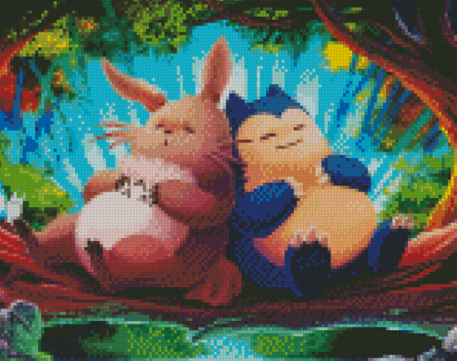 My Neighbor Totoro Snorlax Diamond Paintings