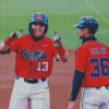 Ole Miss Rebels Baseball Team vs Arkansas Diamond Paintings