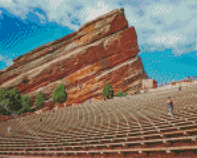 Red Rocks Amphitheatre Building Diamond Paintings