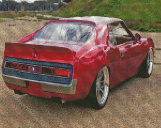 Red Vintage Javelin AMX Diamond Paintings