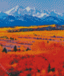 Rocky Mountains Forest Fall Diamond Paintings