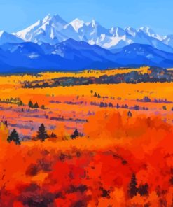 Rocky Mountains Forest Fall Diamond Painting