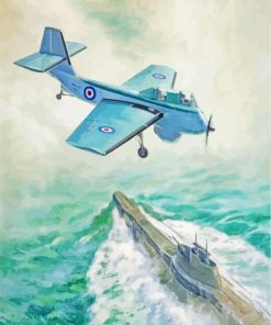 Royal Navy Plane Art Diamond Painting