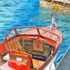 Rustic Boat On Lake Art Diamond Painting