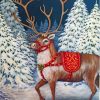 Snow Christmas Elk Diamond Painting