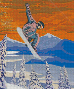 Snowboarding Diamond Paintings