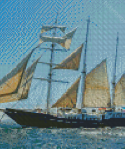 Square Rigger Sail Ship Diamond Paintings