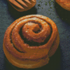 Tasty Pastry Cinnamon Roll Diamond Paintings