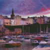 Tenby Harbour At Sunset Diamond Paintings