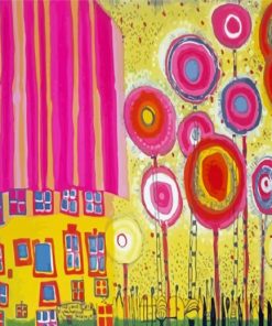 The Trees Are The Flowers Of The Good By Hundertwasser Diamond Painting